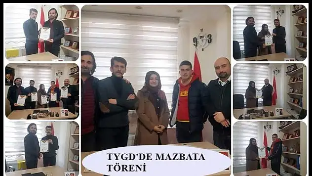 TYGD' de Mazbata Töreni