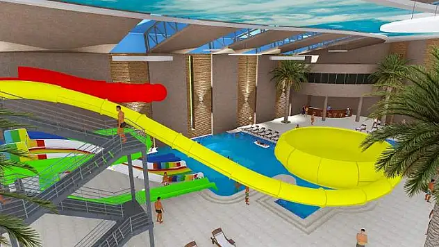 Aqua Park'ta Kaydıraklar Yerleştiriliyor...