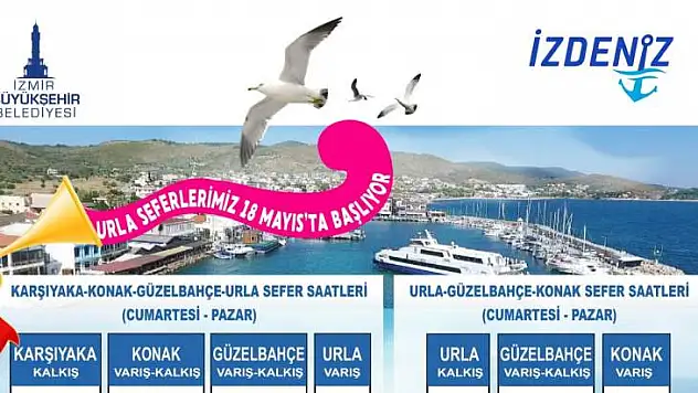 Urla vapur seferleri 18 Mayıs'ta başlıyor