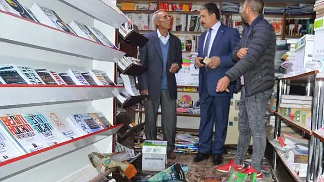 Keskin, yağmurdan etkilenen esnafları ziyaret etti