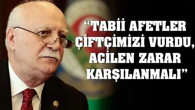 Tabii afetler çiftçimizi vurdu, acilen zarar karşılanmalı