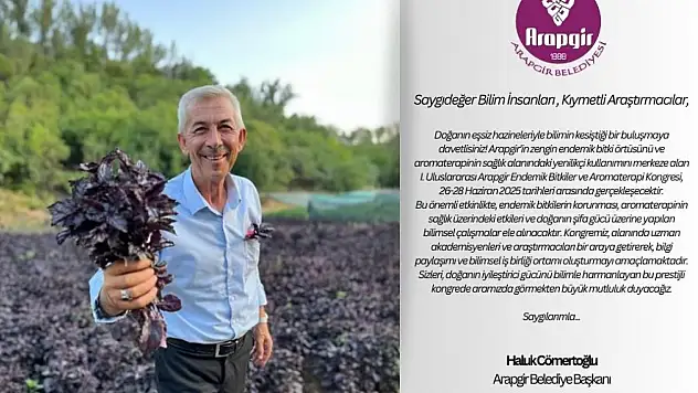 I. Uluslararası Arapgir Endemik Bitkiler ve Aromaterapi Kongresi