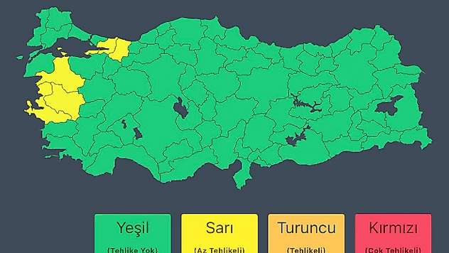 İçişleri Bakanlığından bazı iller için 'sarı' kodlu meteorolojik uyarı