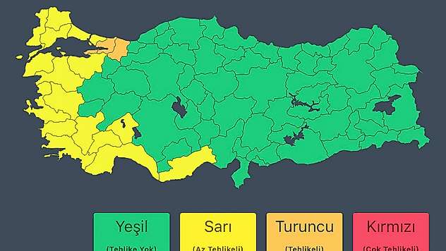 İçişleri Bakanlığından birçok il için kuvvetli yağış ve fırtına uyarısı