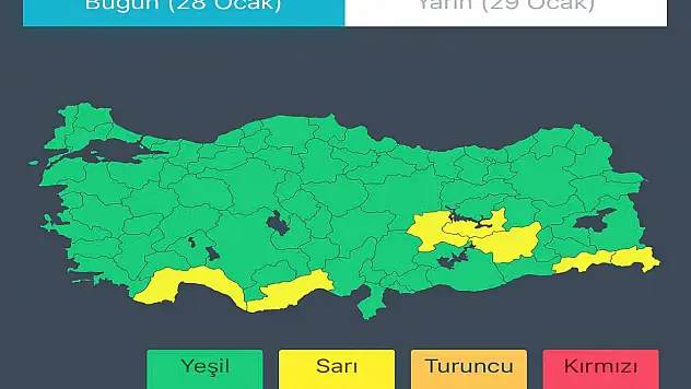 İçişleri'nden Çok Sayıda İl İçin 'Sarı' Kodlu Uyarı