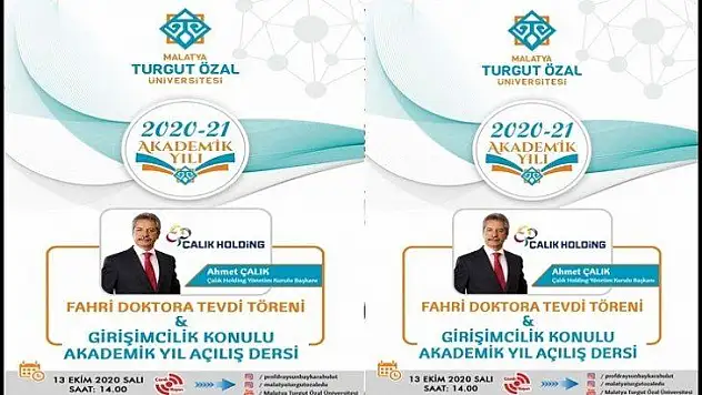 İşadamı Çalık'a Fahri Doktora Ünvanı