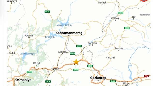 Kahramanmaraş'ta 4.2 Büyüklüğünde Deprem