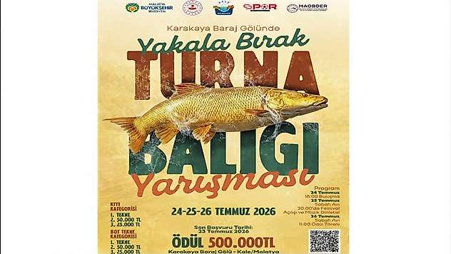 Karakaya Baraj Gölü'nde Ulusal Turna Balığı Heyecanı Başlıyor