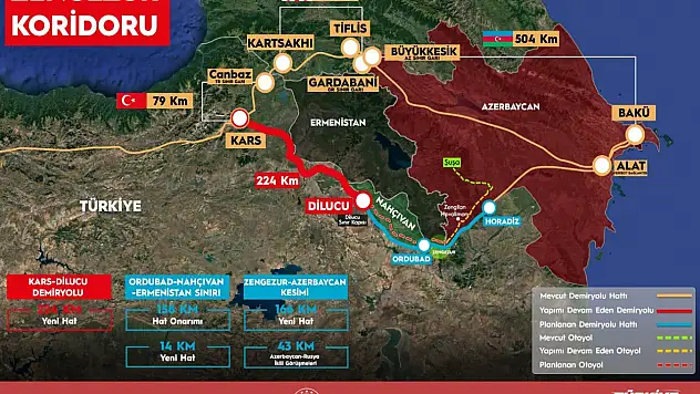 Kars-Iğdır-Aralık-Dilucu Demir Yolu Hattı'nın temeli 22 Ağustos'ta atılacak