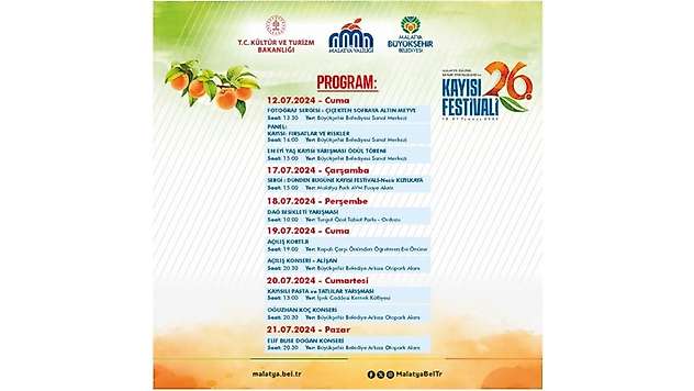 Kayısı Festivali Başlıyor