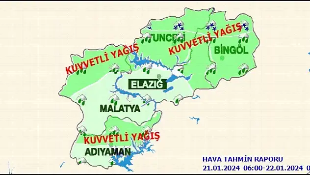 Kuvvetli Yağış Uyarısı