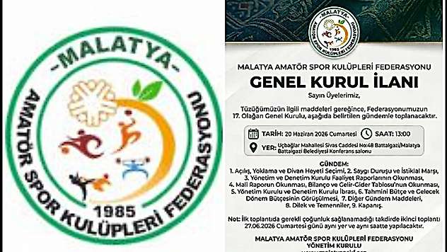 Malatya ASKF'de Seçim Heyecanı: Genel Kurul 20 Haziran'da