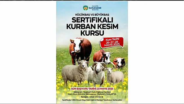 Malatya Büyükşehir Belediyesi Küçükbaş ve Büyükbaş Kurban Kesim Kursu Açıyor