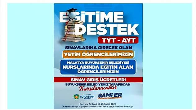 Malatya Büyükşehir'den YKS Adaylarına Büyük Destek