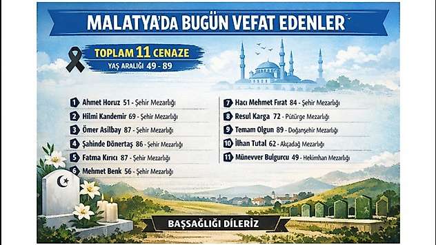 Malatya'da 11 Kişi Son Yolculuğuna Uğurlandı