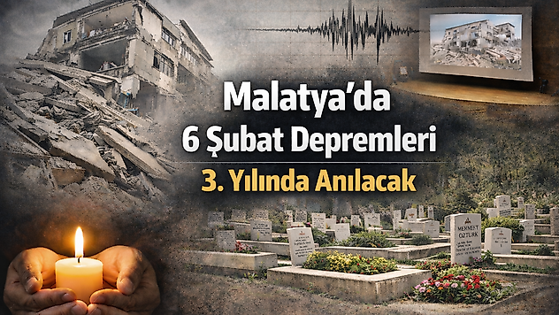 Malatya'da 6 Şubat Depremleri 3. Yılında Anılacak