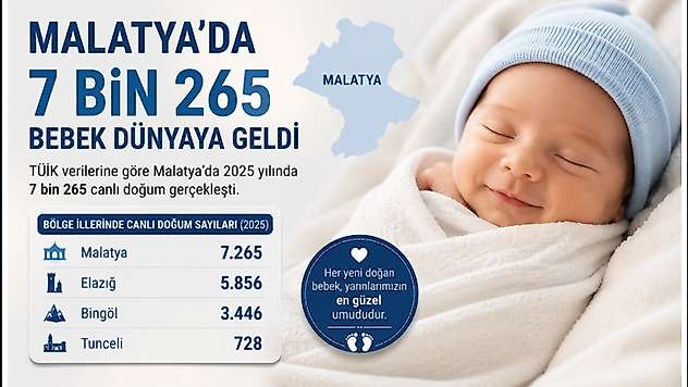 Malatya'da 7 bin 265 bebek dünyaya geldi