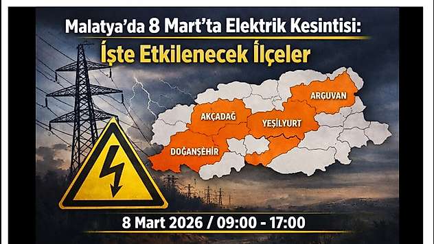 Malatya'da 8 Mart'ta Elektrik Kesintisi: İşte Etkilenecek İlçeler