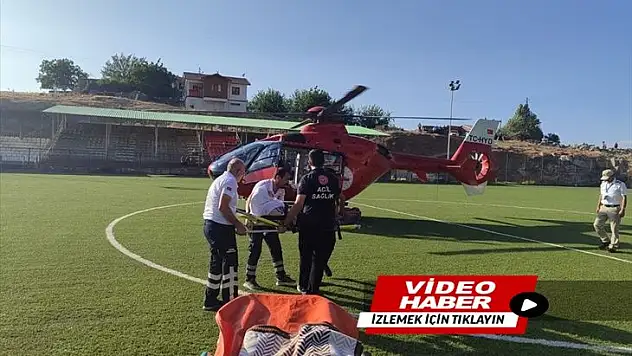 Malatya'da ambulans helikopter durumu acil hasta için havalandı