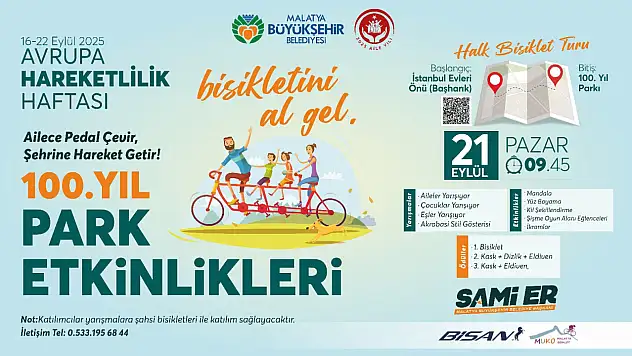 Malatya'da Avrupa Hareketlilik Haftası Coşkusu Başlıyor