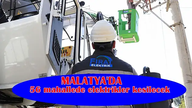 Malatya'da Bugün Geniş Kapsamlı Elektrik Kesintisi