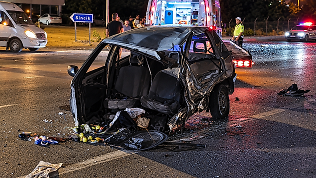 Malatya'da Feci Kaza: Otomobil İkiye Ayrıldı, 1'i Ağır 4 Yaralı