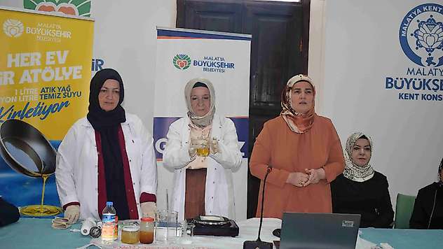 Malatya'da 'Her Ev Bir Atölye' ile Atık Yağlar Doğaya Değil, Geri Dönüşüme