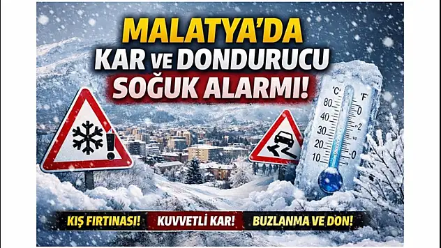 Malatya'da Kar ve Dondurucu Soğuk Alarmı