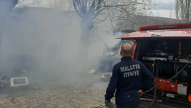 Malatya'da korkutan bahçe yangını