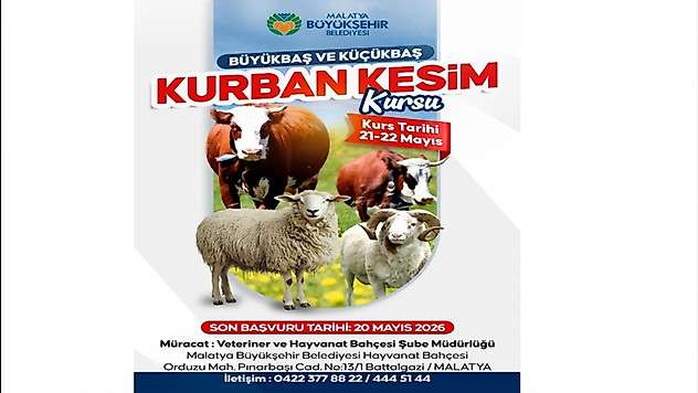 Malatya'da Küçükbaş ve Büyükbaş Kurban Kesim Eğitimi Başlıyor
