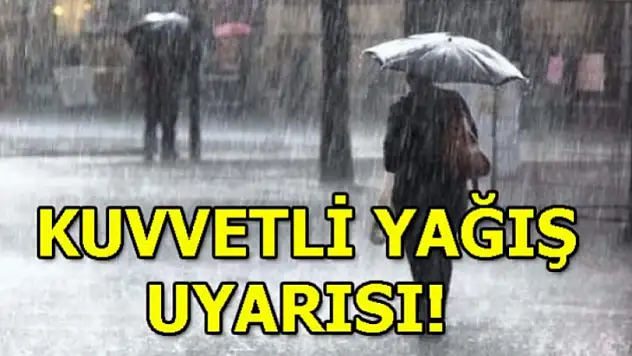 Malatya'da Kuvvetli ve Çok kuvvetli Sağanak Yağış Bekleniyor!