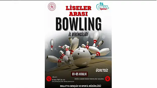 Malatya'da Liseler Arası Bowling Heyecanı Başlıyor!