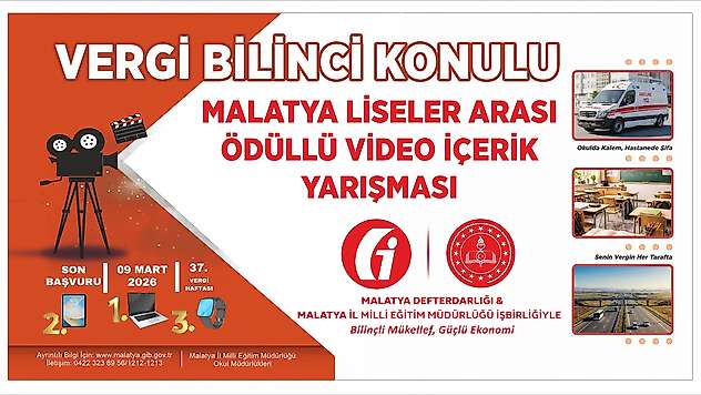 Malatya'da Liseliler İçin 'Vergi Bilinci' Video Yarışması