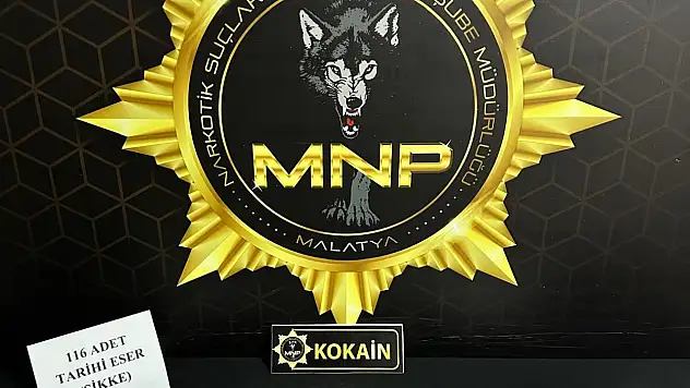 Malatya'da Narkotik Operasyonu: 167 Gram Kokain ve 116 Sikke Ele Geçirildi