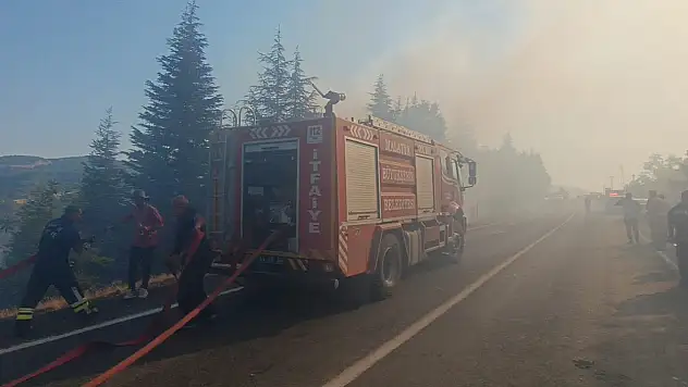 Malatya'da orman yangınlarına havadan ve karadan müdahale