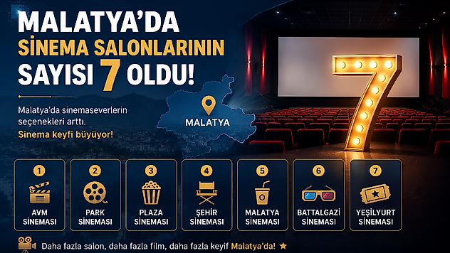 Malatya'da sinema salonlarının sayısı 7 oldu