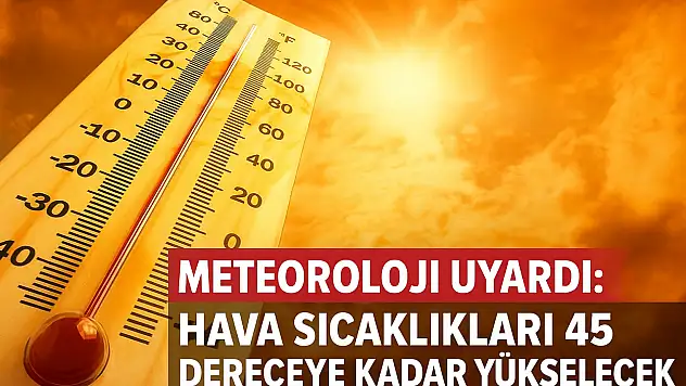 Malatya dahil 5 İlde Kavurucu Sıcaklıklar Bekleniyor