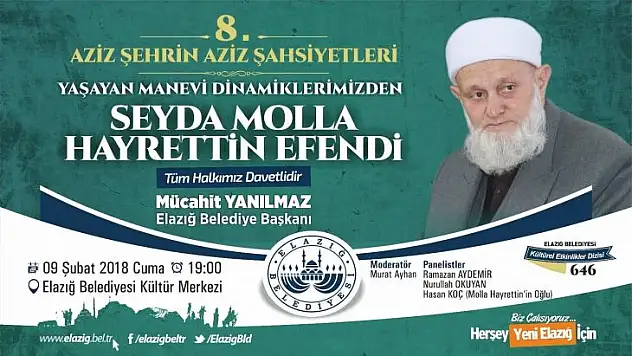 Seyda Molla Hayrettin Efendi Anılacak