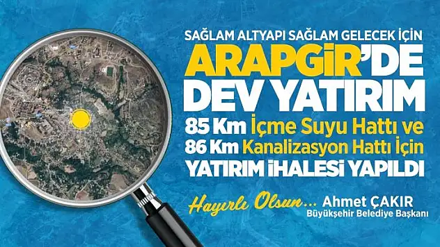 Arapgir'in Dev Altyapısı İçin İlk Adım Atıldı