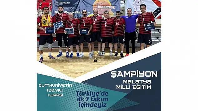 Malatya İl Milli Eğitim Müdürlüğü erkek voleybol takımı bölge şampiyonu