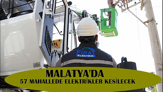 Malatya'nın Beş İlçesinde Elektrik Kesintisi Uyarısı