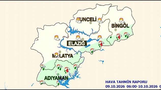 Malatya'nın güneyinde yağış var: Doğanşehir, Doğanyol, Kale, Pütürge ve Yeşilyurt