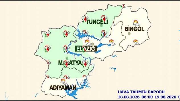 Malatya ve Çevresinde Sağanak Yağış Bekleniyor