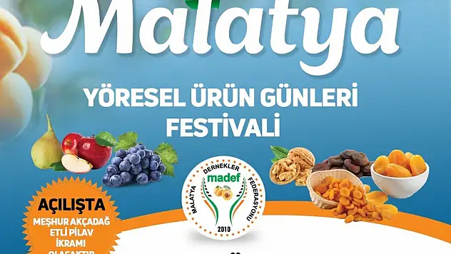 Malatya Yöresel Ürün Günleri Festivali 6. Kez Kapılarını Açıyor