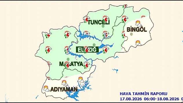 Meteoroloji'den Malatya ve Çevre İllere Yağış Uyarısı