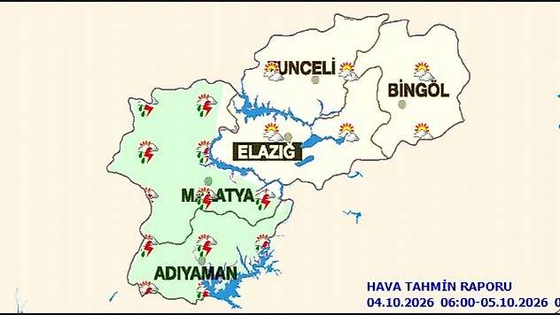 Meteoroloji'den Yeni Hava Tahmini: Malatya'da Sağanak Yağış Bekleniyor