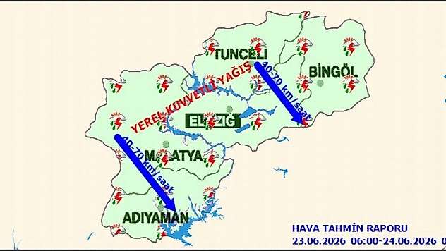 Meteoroloji Uyardı: Malatya ve Bölgede Kuvvetli Sağanak ile Dolu Bekleniyor
