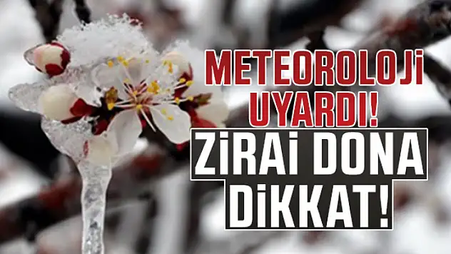 Meteoroloji Zirai Don İçin Uyardı