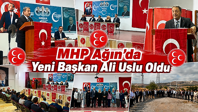 MHP Ağın'da Yeni Başkan Ali Uslu Oldu