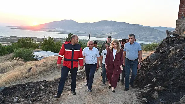 Milletvekili Ölmeztoprak'tan Kale'deki Yangın Sonrası İnceleme